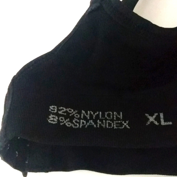 BLACK ADJUSTABLE SUPPORT COMFORT STRETCH SPORTS BRA SIZE XL NWOT - Picture 10 of 10